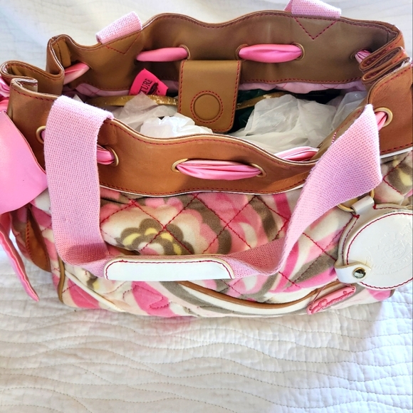 SOLD juicy couture Gorgeous Velour Quilted Logo Vintage Pink Daydreamer 💗 💕 - Picture 3 of 15